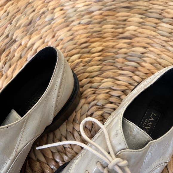 LANVIN / made in Italy / eel skin leather / FW / Oxford / lace up / 37 EU / 7 US - Picture 8 of 12